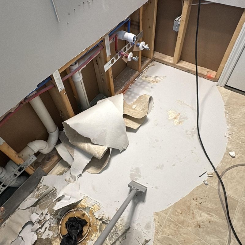Controlled Demolition Following Sewage Backup