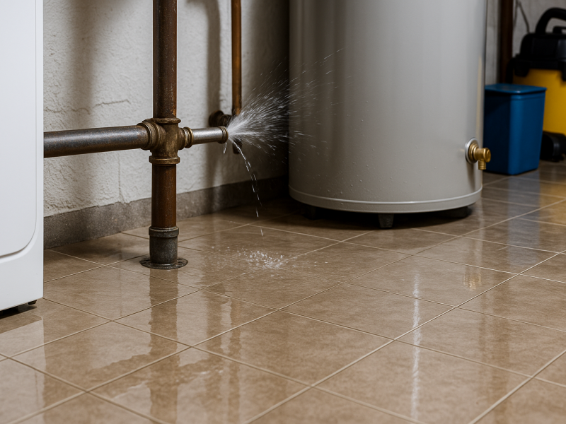 Bursting Pipe In Utility Room