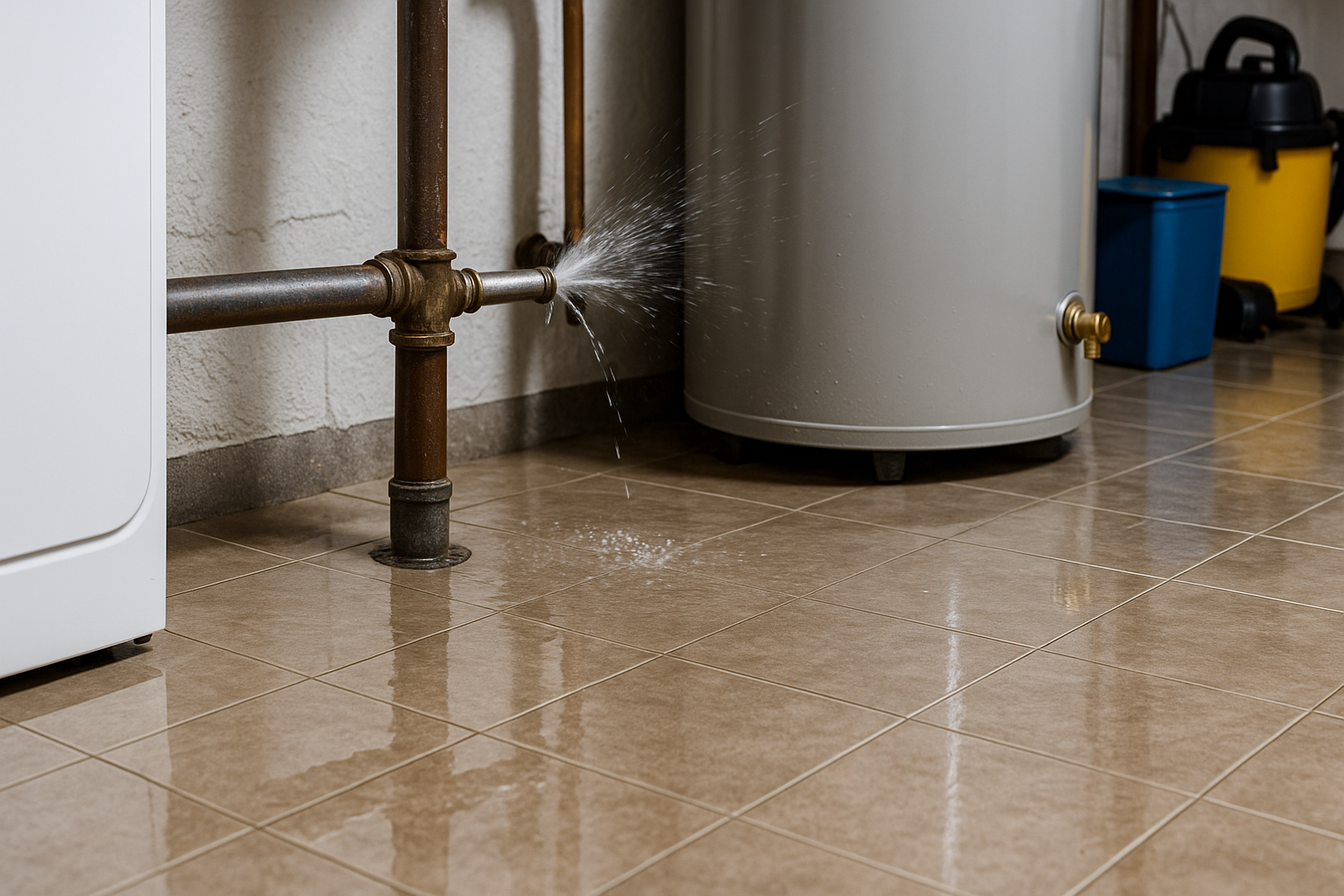 Bursting Pipe In Utility Room