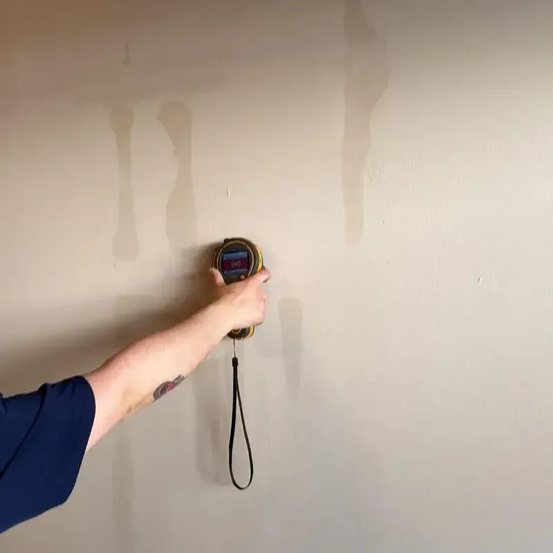 Moisture Meter Reading On Water Damaged Drywall