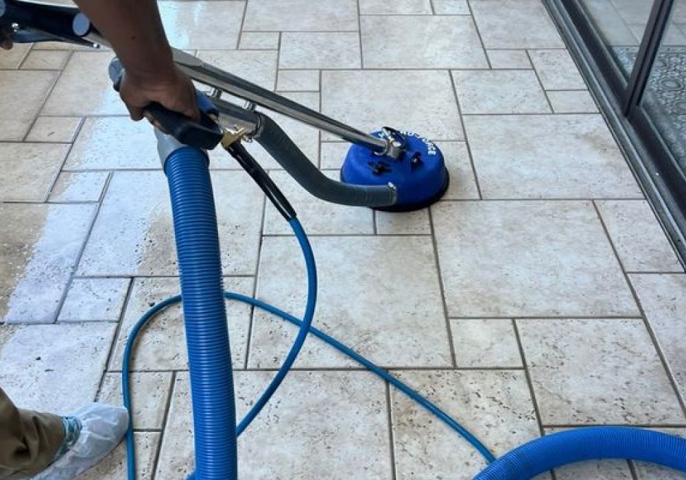 Residential Carpet And Tile Cleaning Project