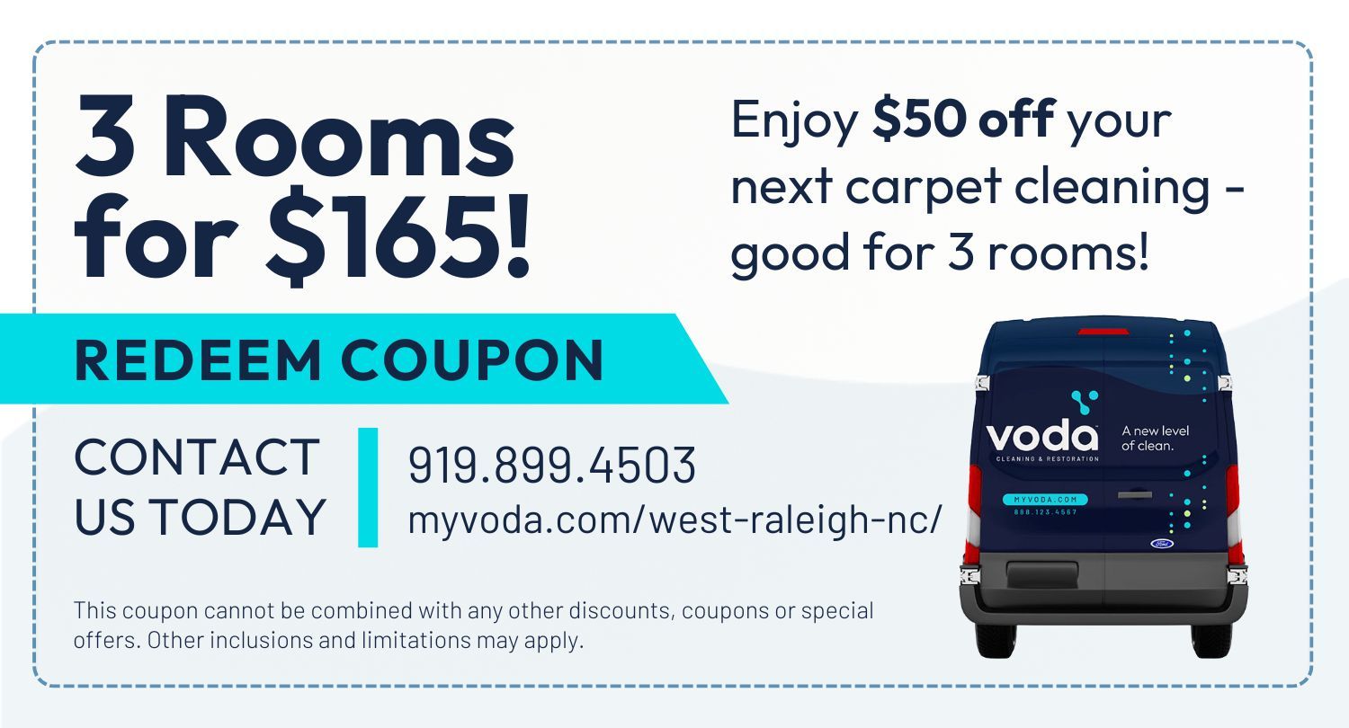 West Raleigh Three Rooms Carpet Cleaning Coupon